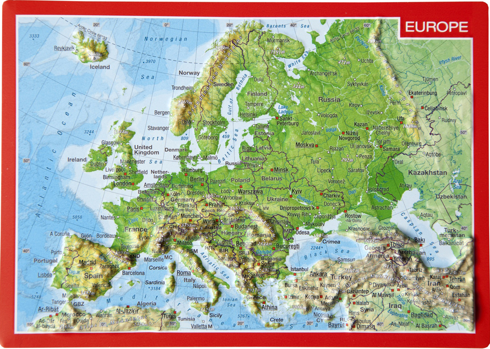 Europe 3D Postcard