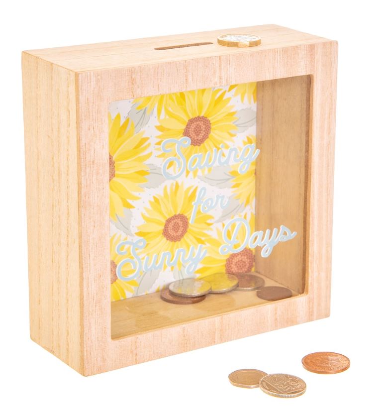 Money box wood Sunny days