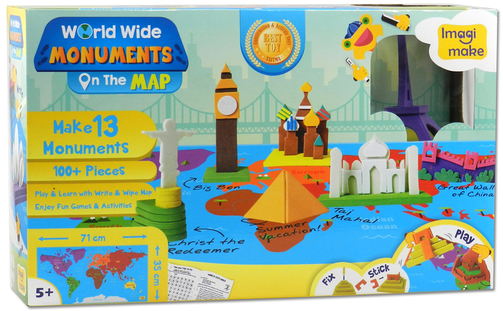 Imagimake Worldwide Monuments on the map-box