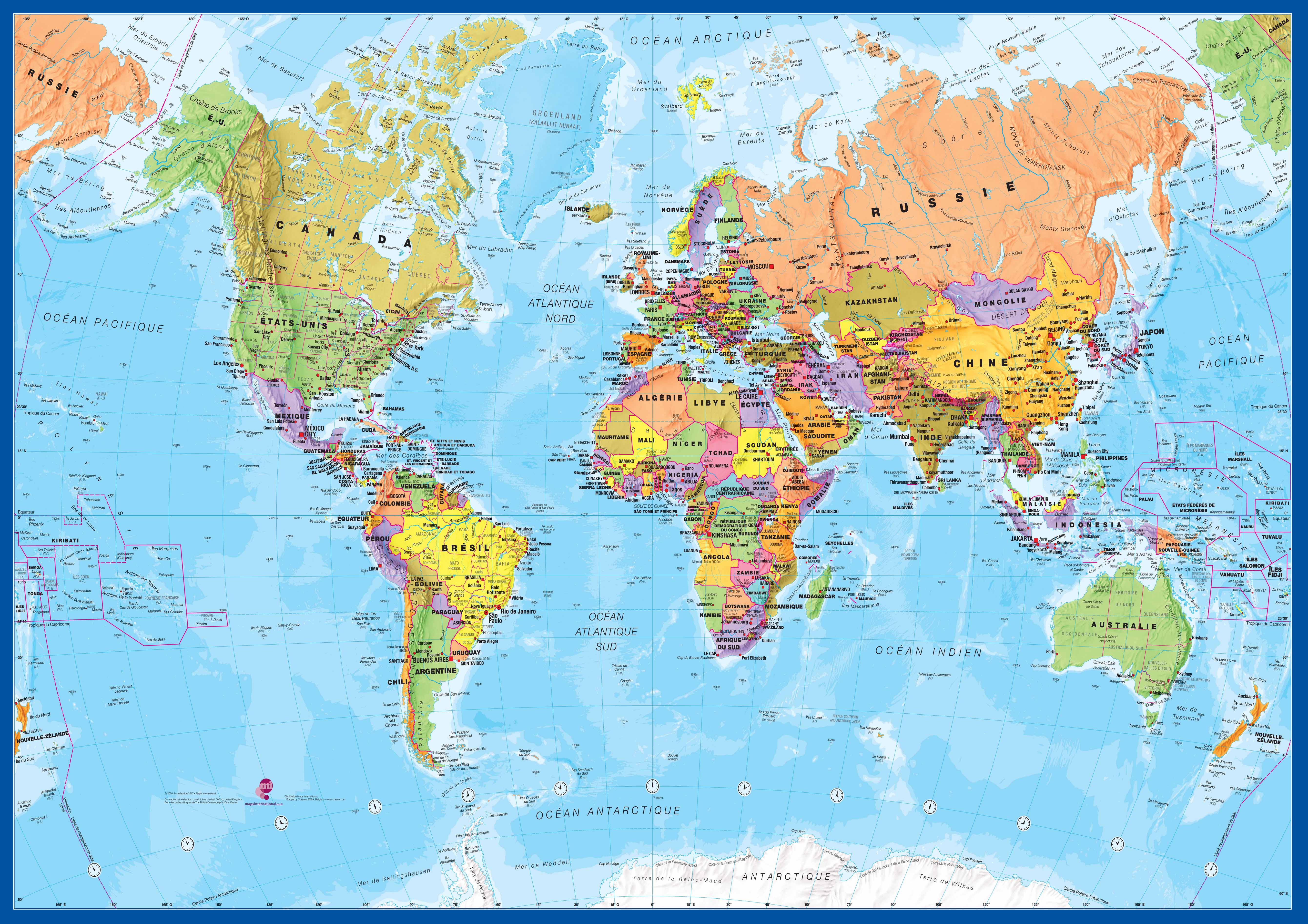 Monde Puzzle map