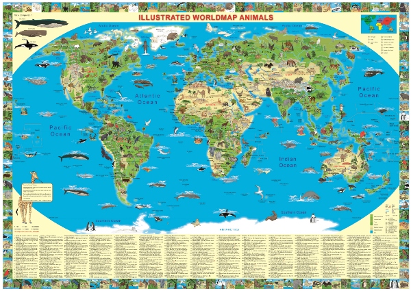 World map Animals