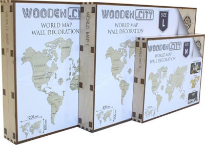 Boxes World map 3D puzzles